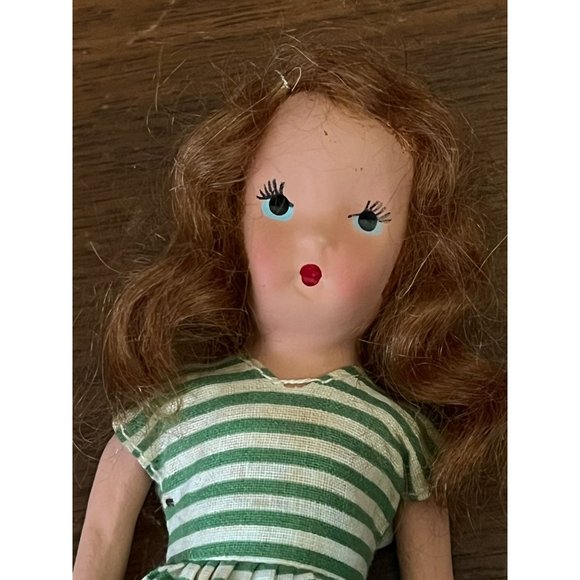 Vintage K&H USA Circa '40s Kerr & Hinz Doll 7" Bisque Red Hair Bisque Doll - Picture 7 of 7